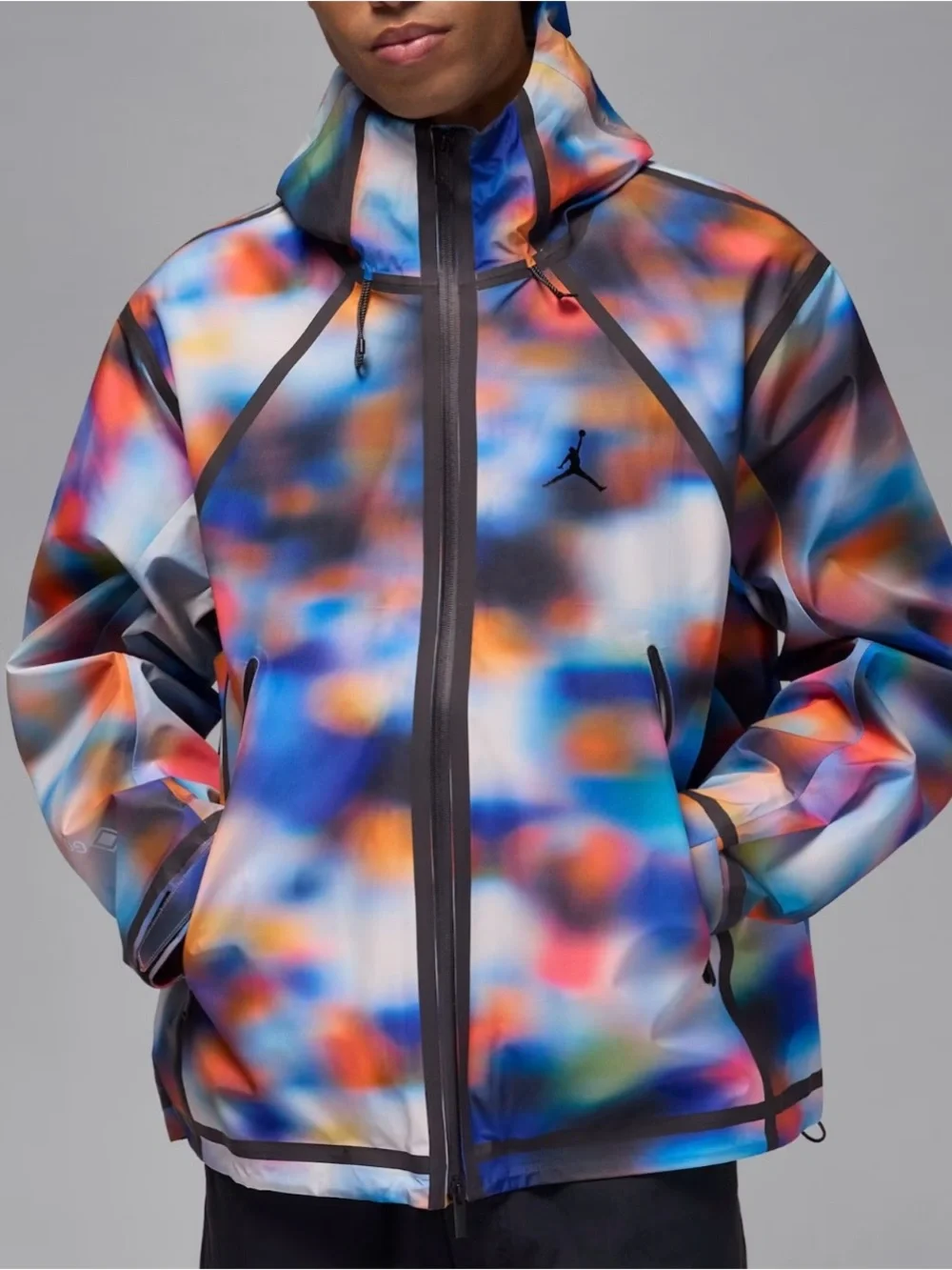 Jordan Men's Multicolor Water-Resistant Hooded  Gore-Tex Jacket sz large
